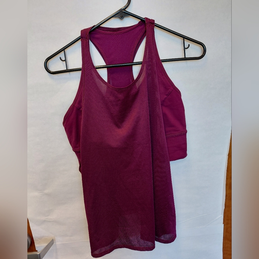 Lululemon Pushing Limits Tank & Bra – Marvel Purple – Luxtreme – Size 8
